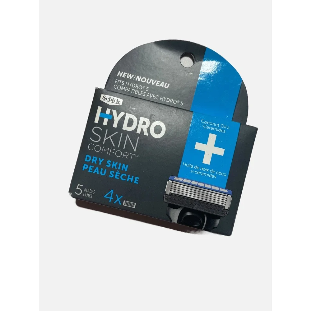 Schick Hydro Skin Comfort Refills Mens 4ct Blue Coconut Oil Dry Skin Shaving
